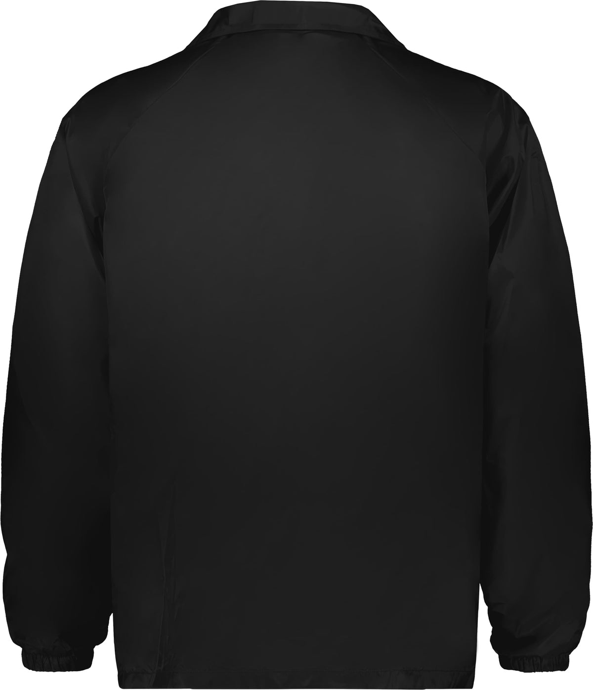 Rear View of BLACK YTH NYLON COACH'S JACKET/LINED
