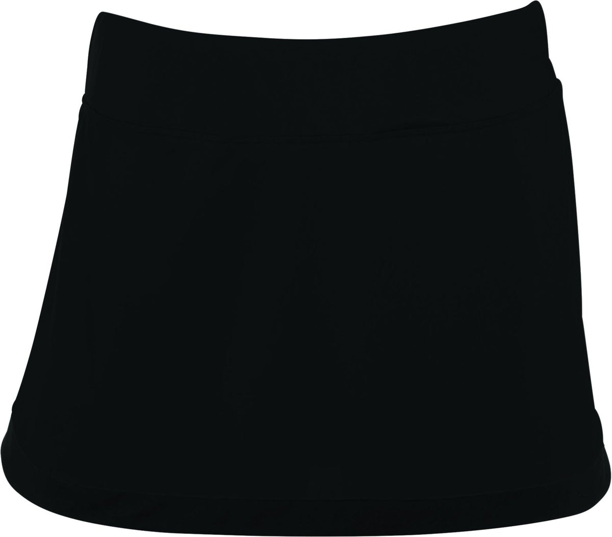 Rear View of BLACK/BLACK LDS ACTION COLOR BLOCK SKORT