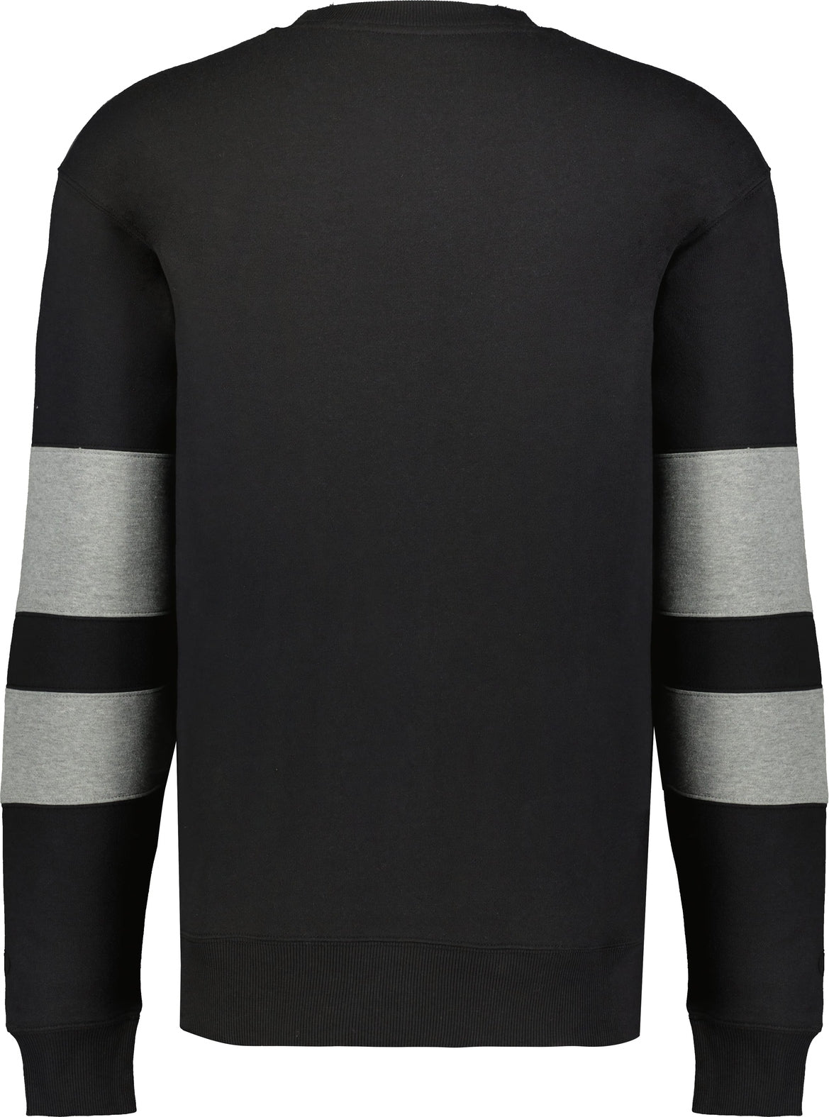 Rear View of BLACK/CHARCOAL HEATHER JACKSON WAY CREW