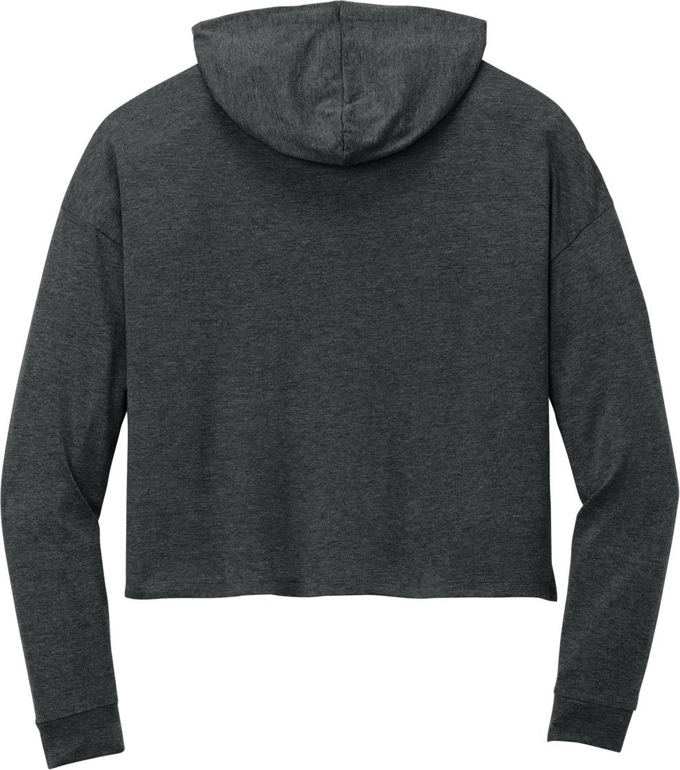 Rear View of BlackFrost District Women's Perfect Tri Midi Long Sleeve Hoodie DT1390L