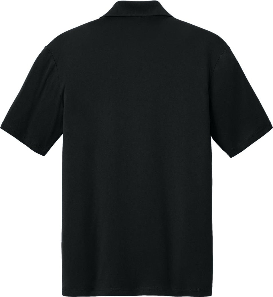 Rear View of Black/Gold Sport-Tek Competitor United Polo ST104