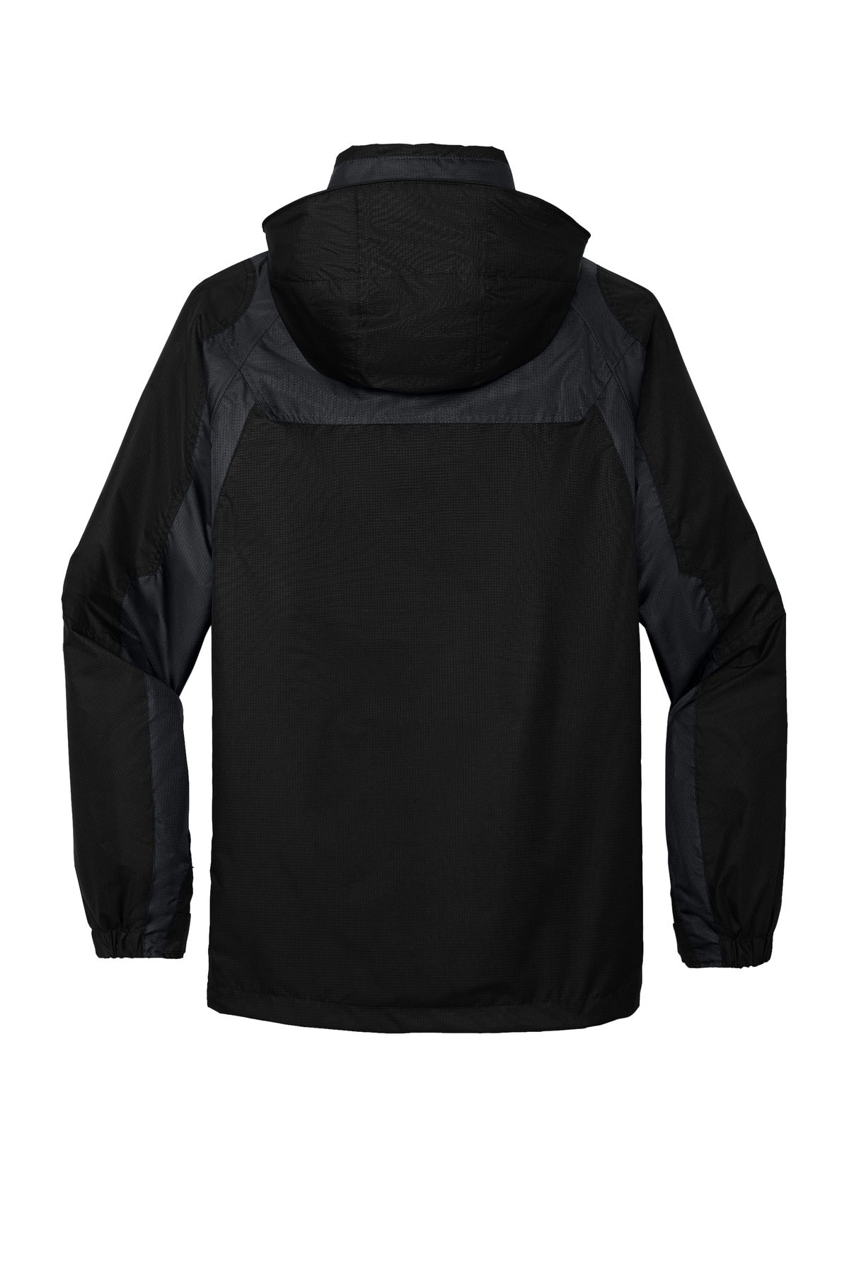 Front View of Black/Ink Grey Port Authority Ranger 3-in-1 Jacket. J310