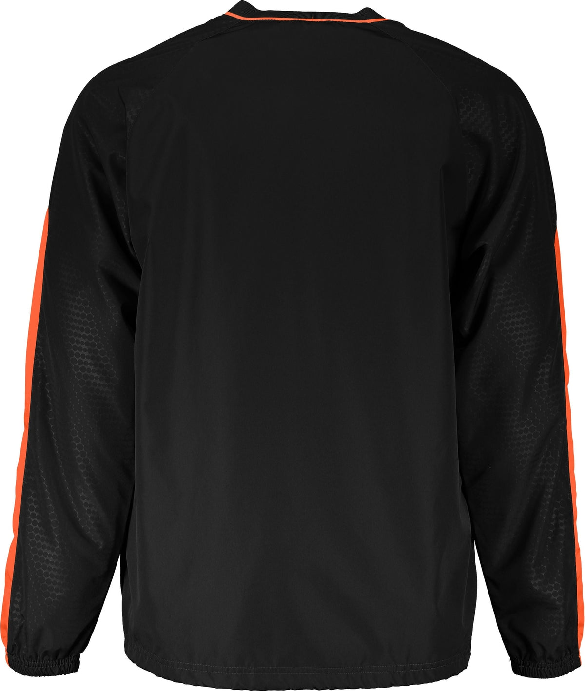Rear View of BLACK/ORANGE BIONIC PULLOVER WINDSHIRT