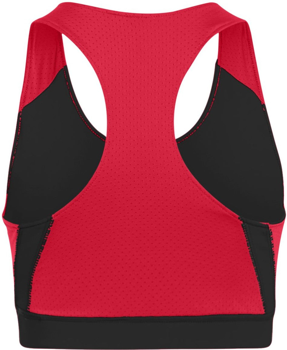 Rear View of BLACK/RED LADIES ALL SPORT SPORTS BRA