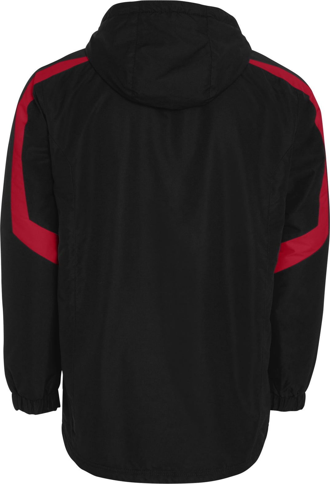 Rear View of BLACK/SCARLET CHARGER JACKET