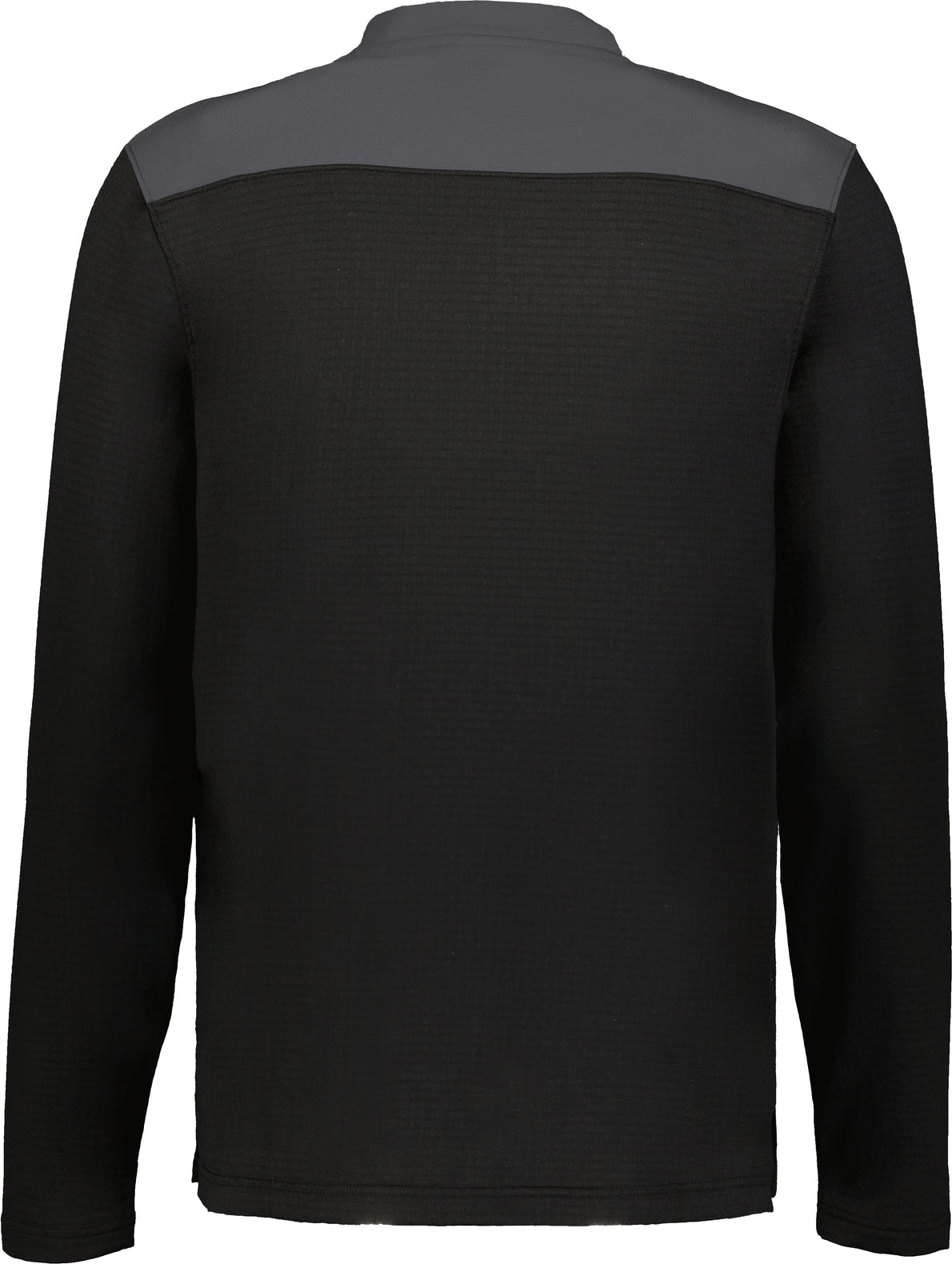 Rear View of BLACK/STEALTH SIDELINE GRID 1/4 ZIP PULLOVER