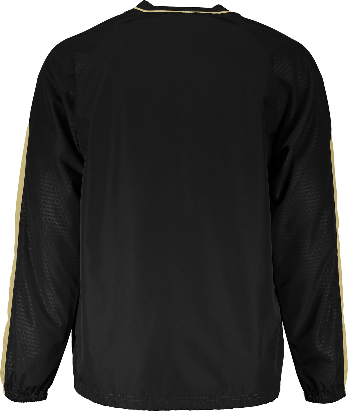 Rear View of BLACK/VEGAS GOLD BIONIC PULLOVER WINDSHIRT
