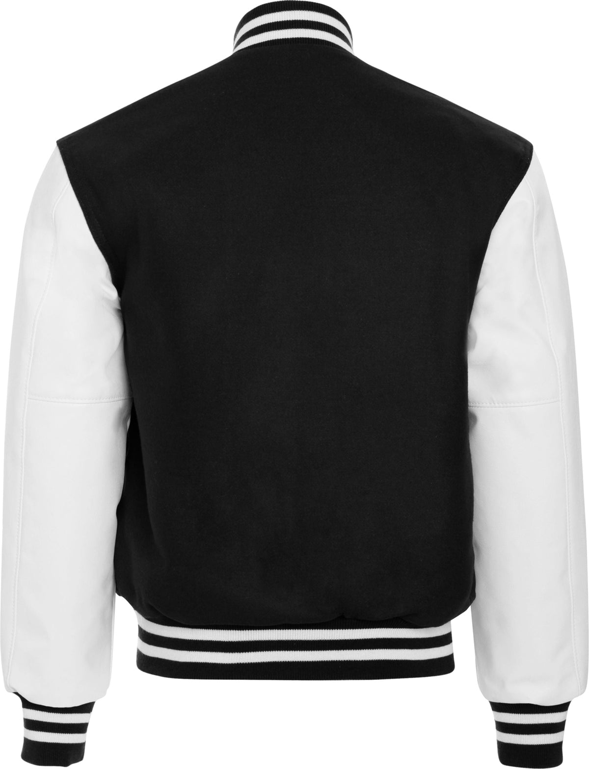 Rear View of BLACK/WHITE AWARD WOOL JACKET