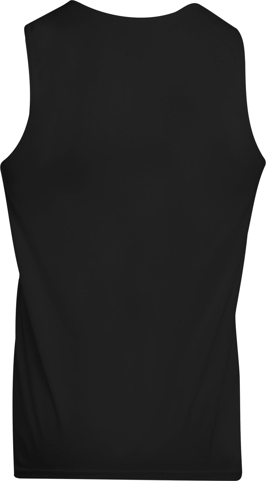 Rear View of BLACK/WHITE REVERSIBLE WICKING TANK