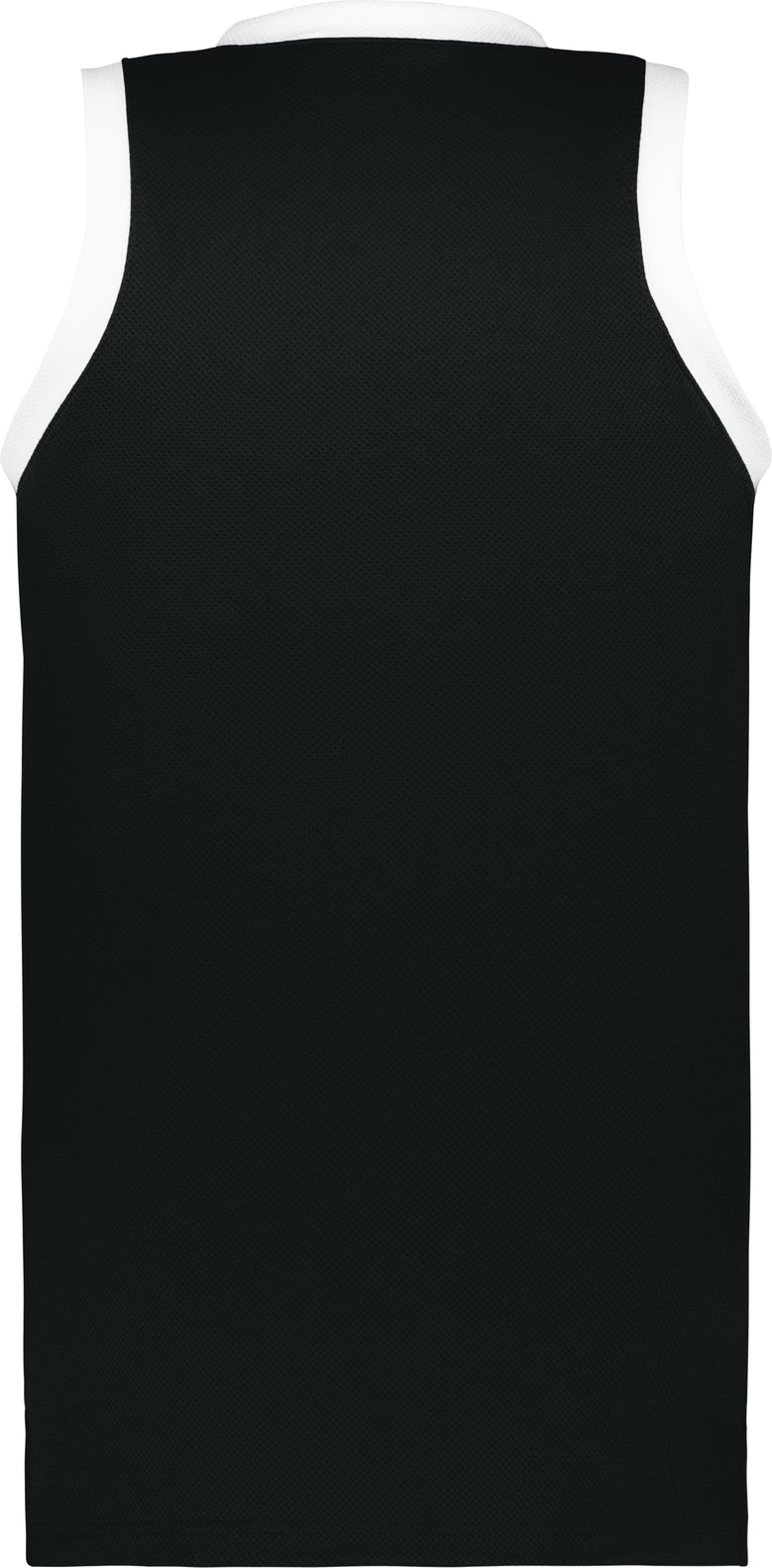 Rear View of BLACK/WHITE YTH COOLCORE ELITE JERSEY