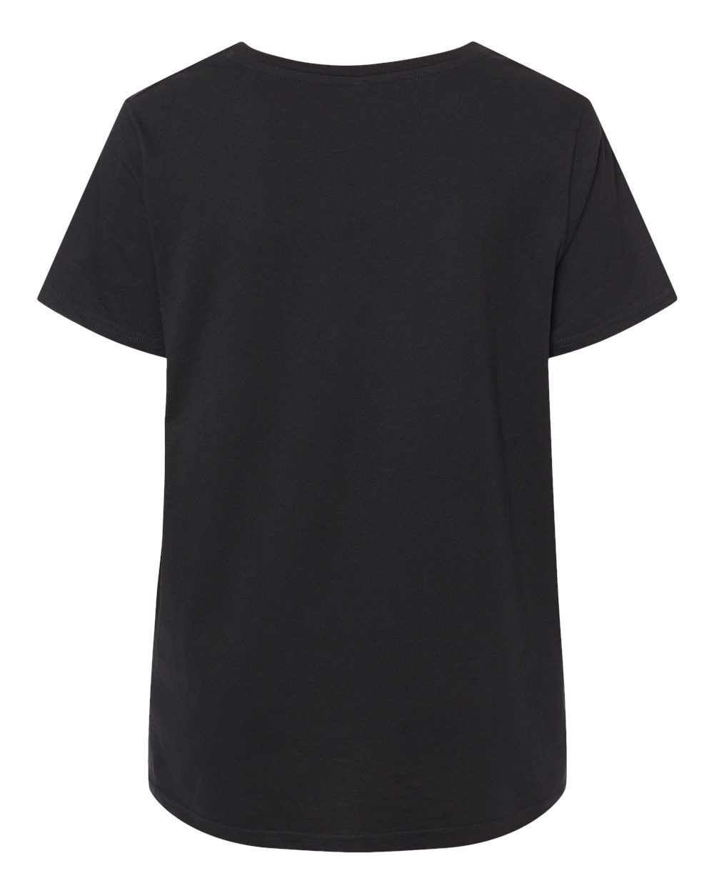 Front View of Blended Black Curvy Collection Women's Fine Jersey Tee - 3816