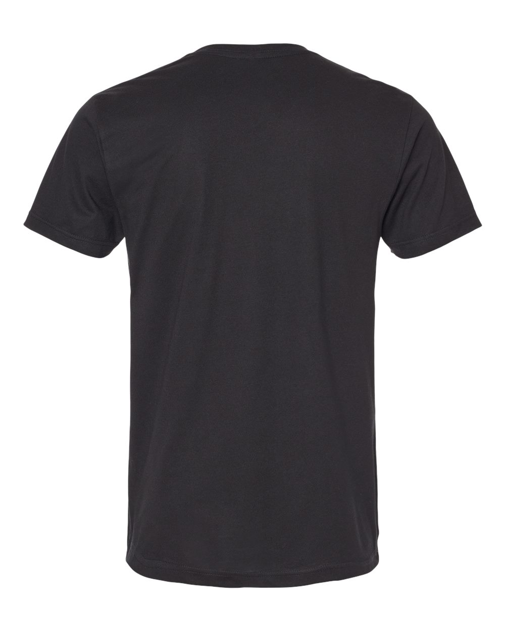 Front View of Blended Black Fine Jersey Tee - 6901