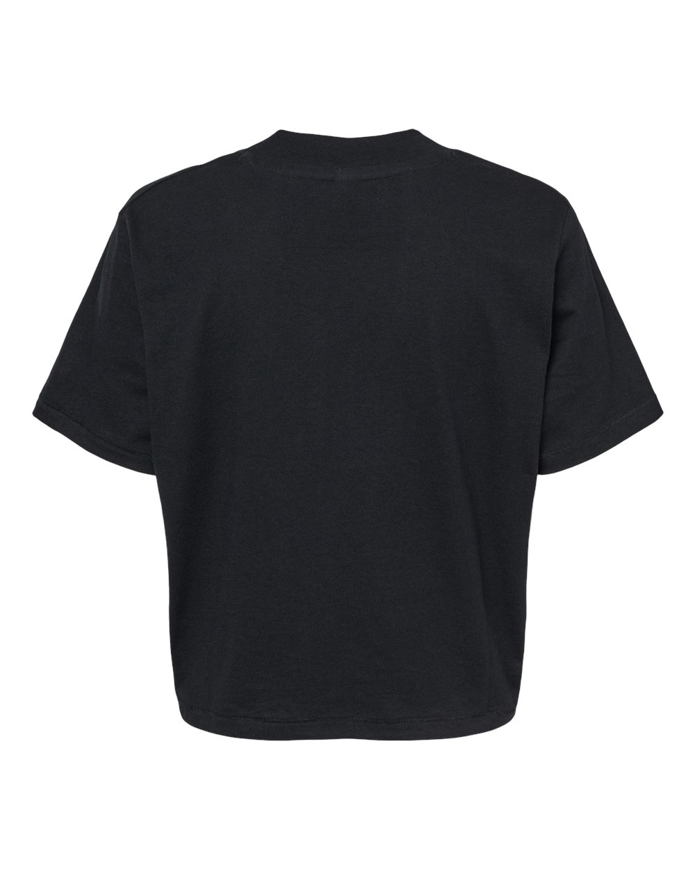 Front View of Blended Black Women's Boxy Tee - 3518