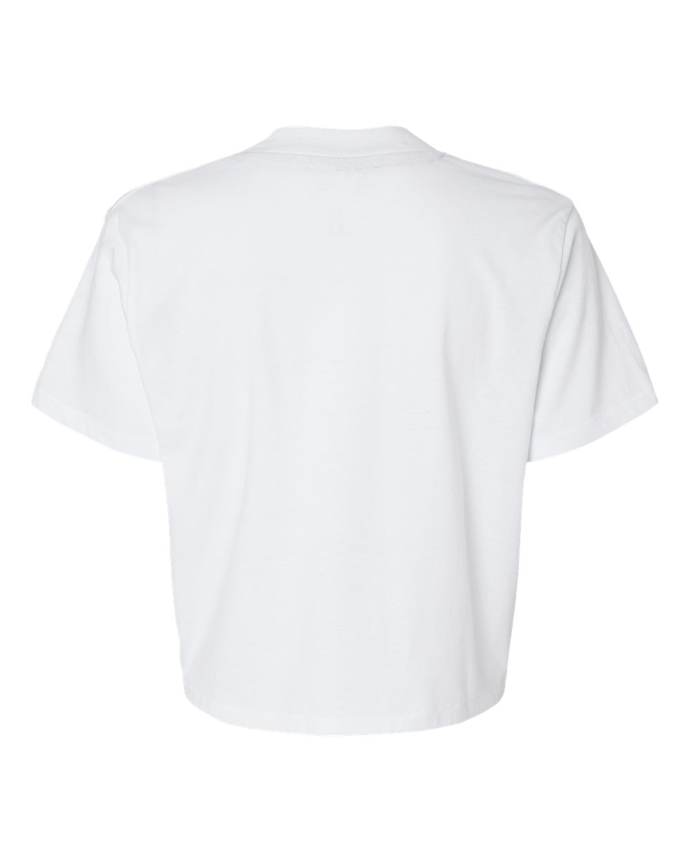 Front View of Blended White Women's Boxy Tee - 3518