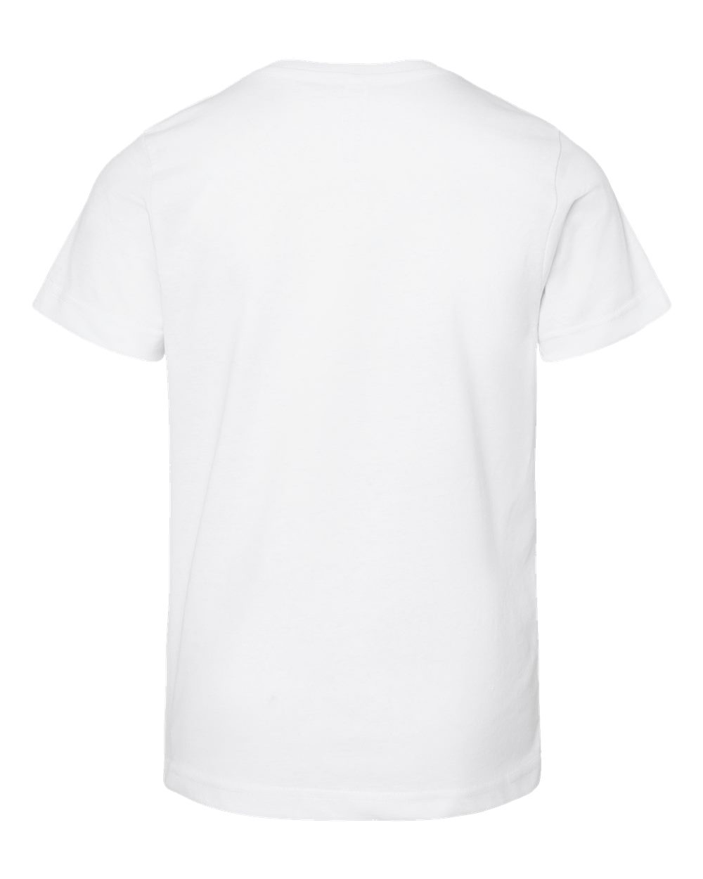 Front View of Blended White Youth Fine Jersey Tee - 6101