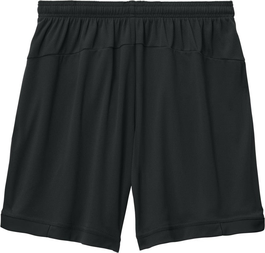 Rear View of Blk/Blk Sport-Tek Club 7" Short ST442