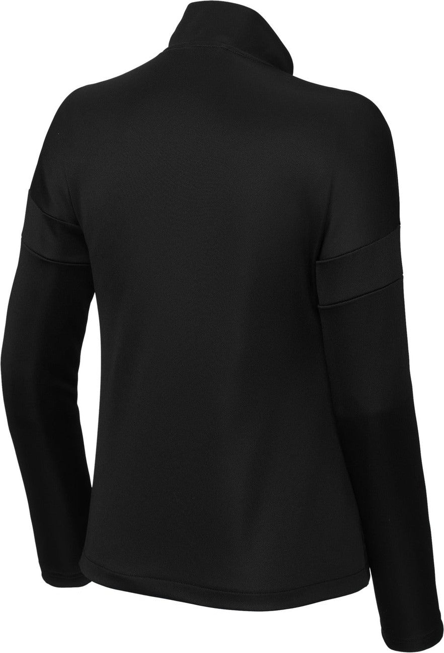 Front View of Blk/Blk Sport-Tek Women's Travel Full-Zip Jacket LST800