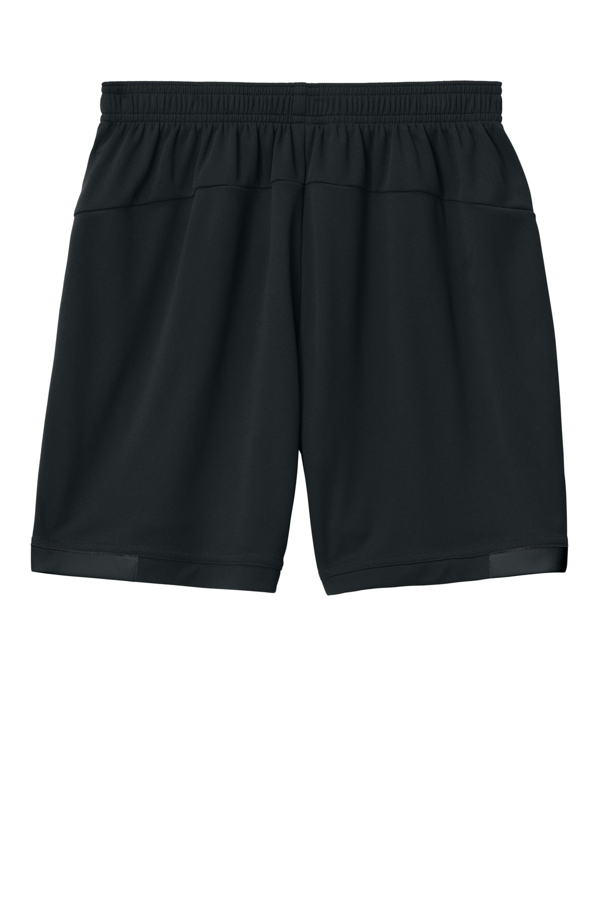 Rear View of Blk/Blk Sport-Tek Youth Club 5" Short YST442