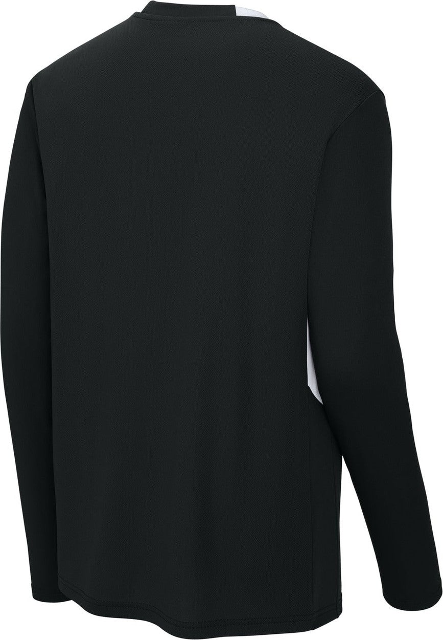 Front View of Blk/White Sport-Tek Club 1/4-Zip Pullover ST443