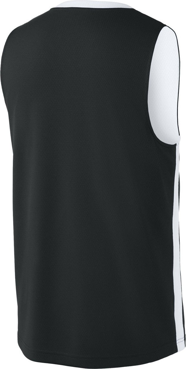 Rear View of Blk/White Sport-Tek Rival Basketball Rev Jersey ST900