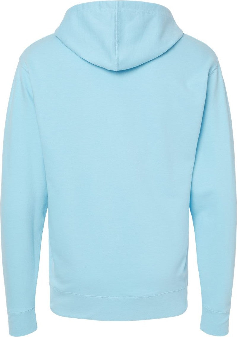 Front View of Blue Aqua Midweight Hooded Sweatshirt - SS4500