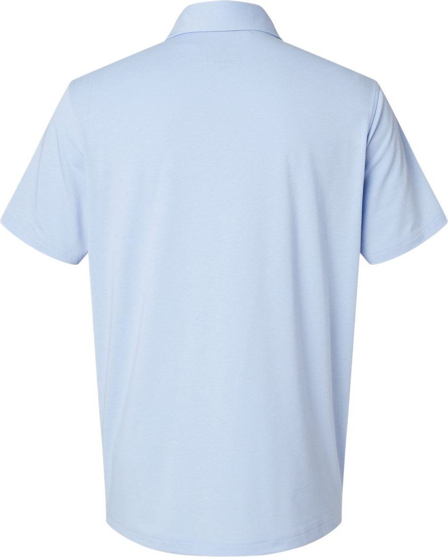 Front View of Blue Dawn Melange Blend Polo - A590