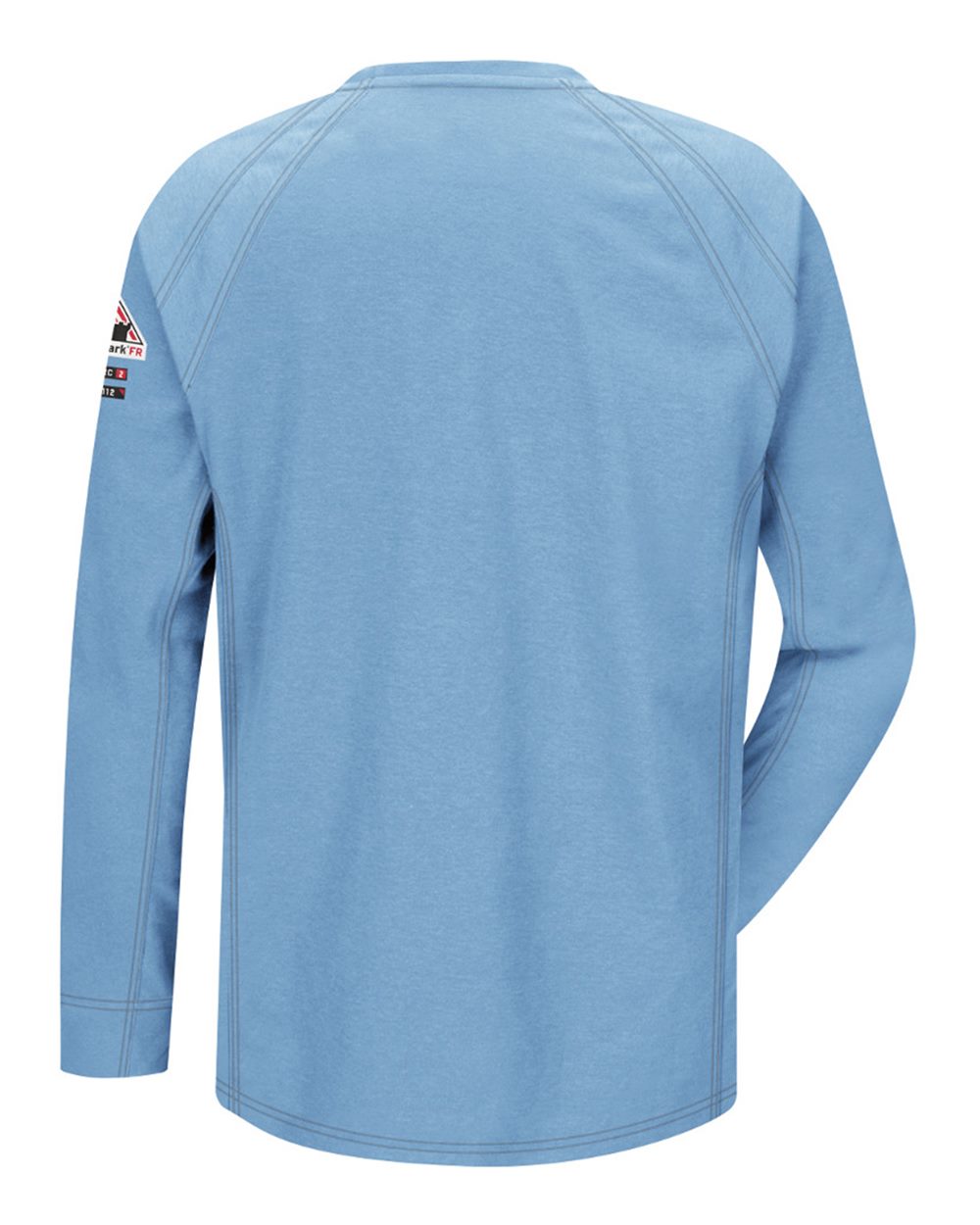 Front View of Blue Flame Resistant Long Sleeve Shirt - Tall Sizes - QT32T