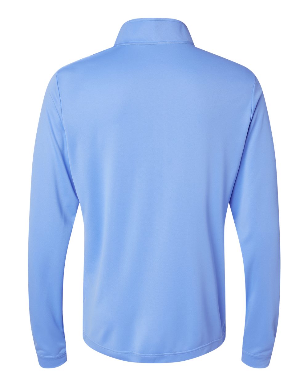 Front View of Blue Fusion Lightweight Quarter-Zip Pullover - A401