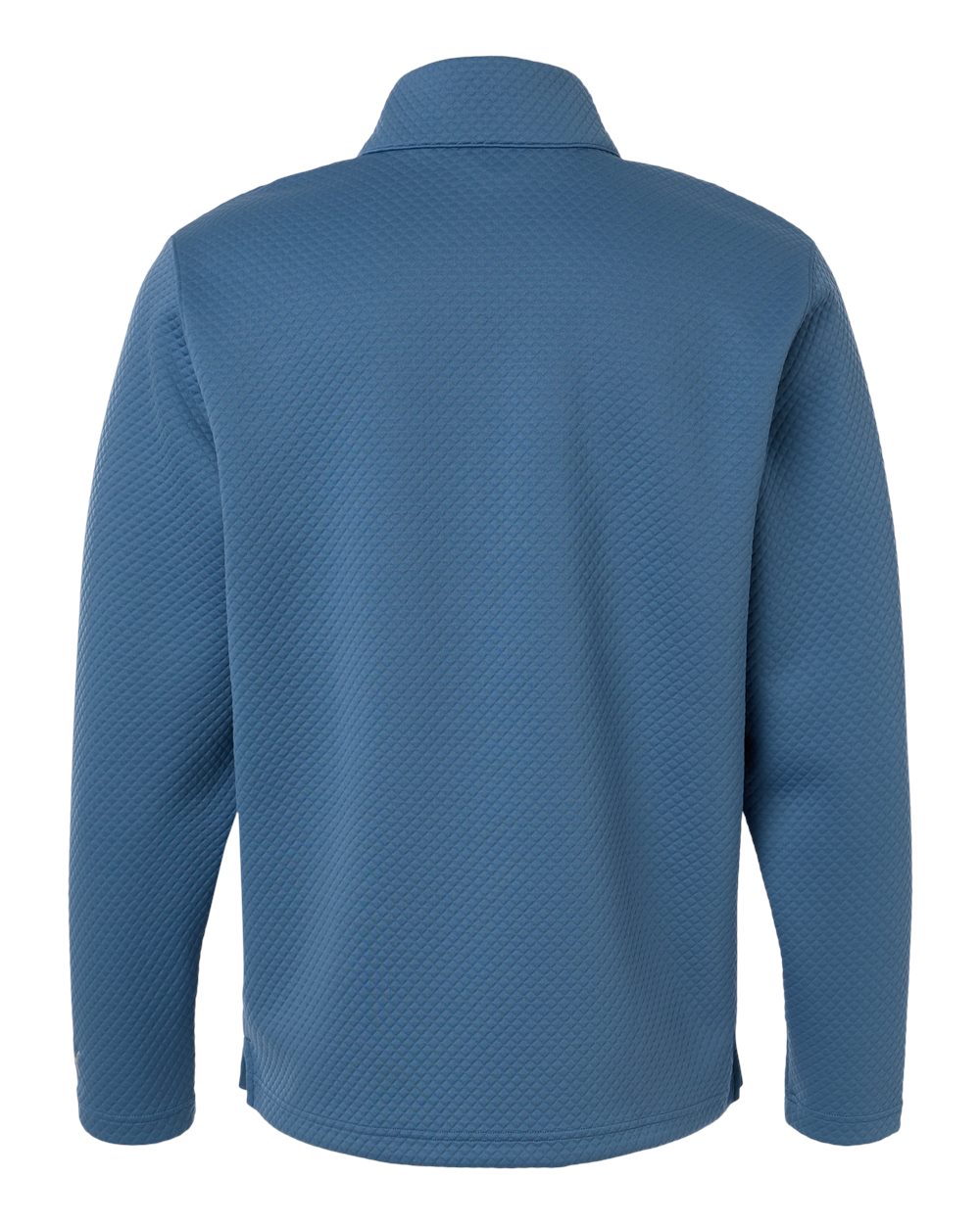 Rear View of Blue Horizon Men's Pebble Quarter-Zip Pullover - 638595 plain