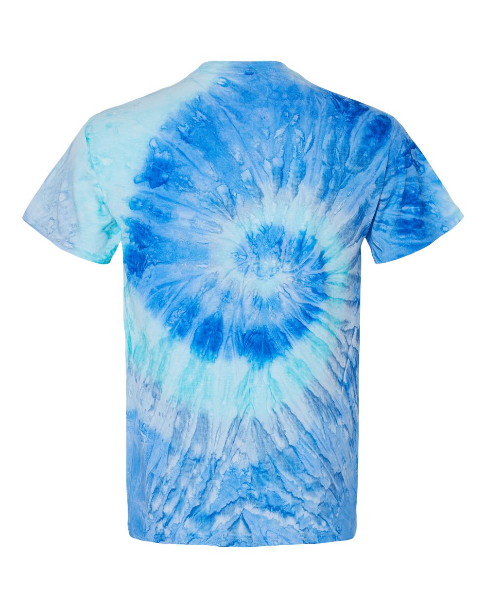 Front View of Blue Jerry Multi-Color Tie-Dyed T-Shirt - 1000