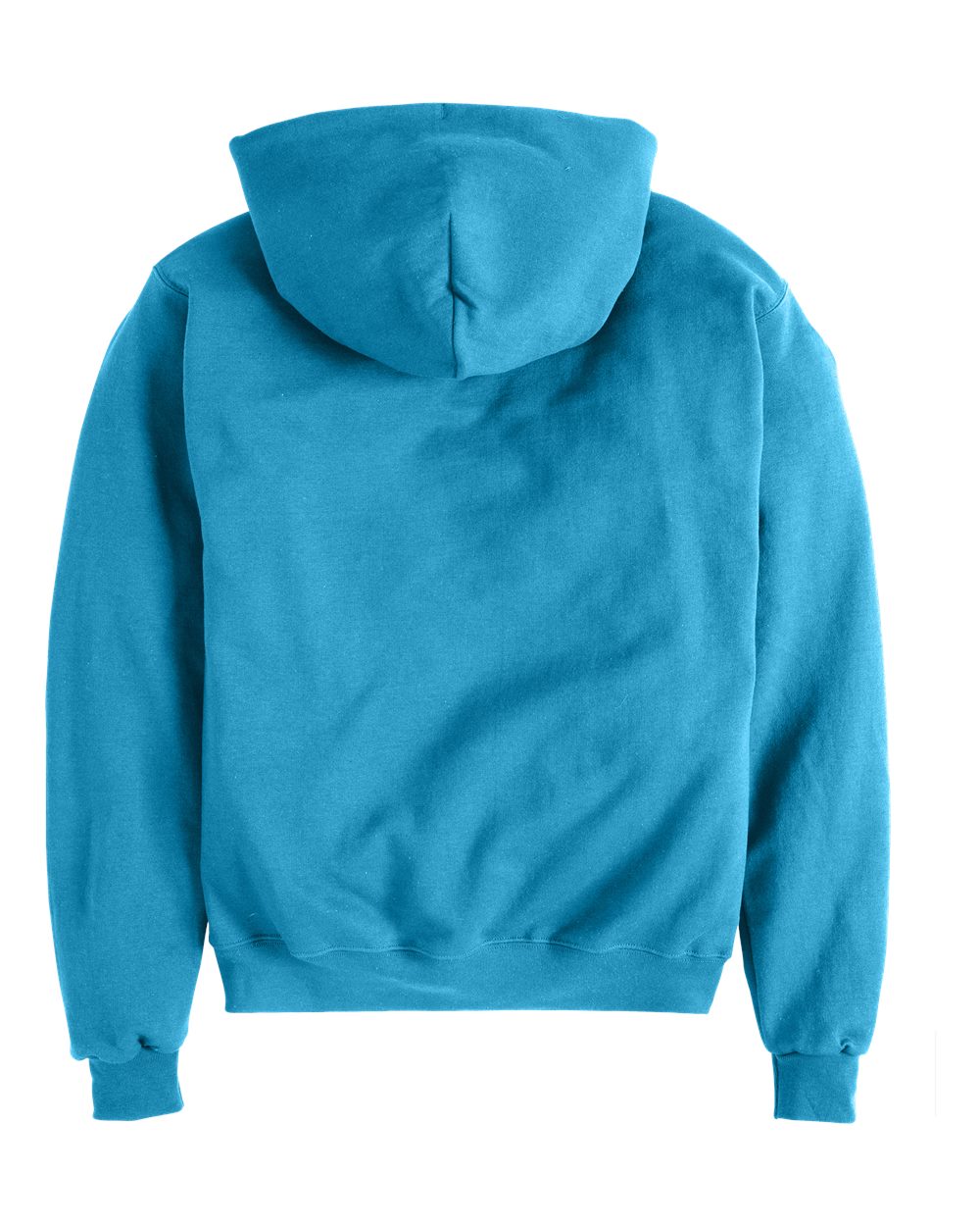 Rear View of Blue Lagoon Powerblend® Hooded Sweatshirt - S700