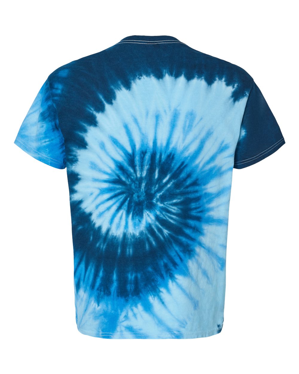 Front View of Blue Ocean Multi-Color Tie-Dyed T-Shirt - 1000