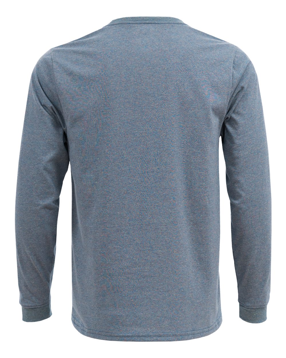 Front View of Blue Rainbow Eco Long Sleeve T-Shirt - EC102
