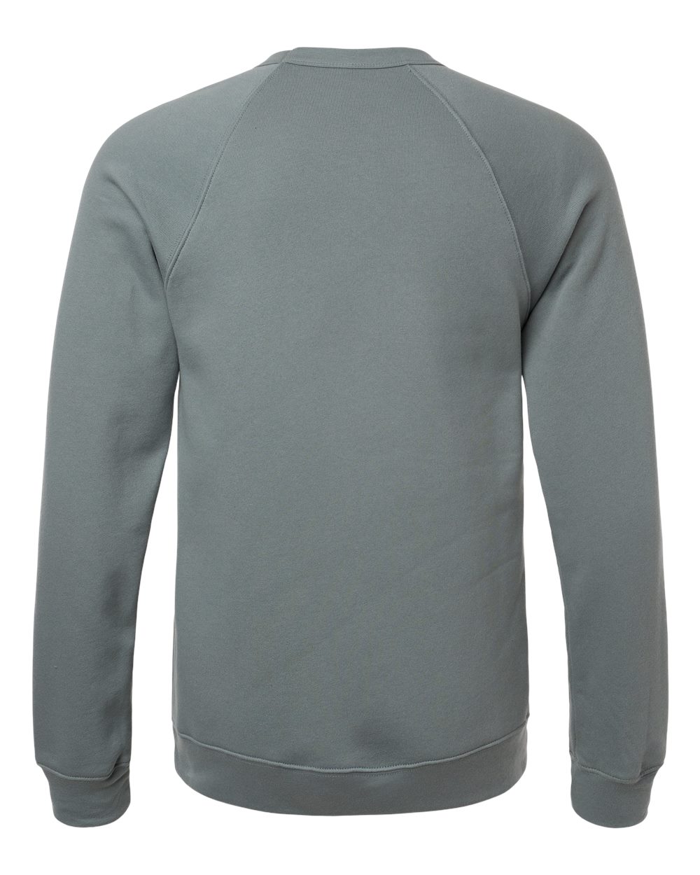 Front View of Blue Storm Sponge Fleece Raglan Crewneck Sweatshirt - 3901