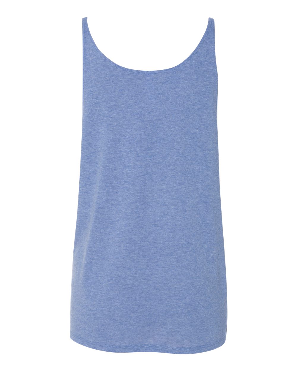 Rear View of Blue Triblend Women&#39;s Slouchy Tank - 8838