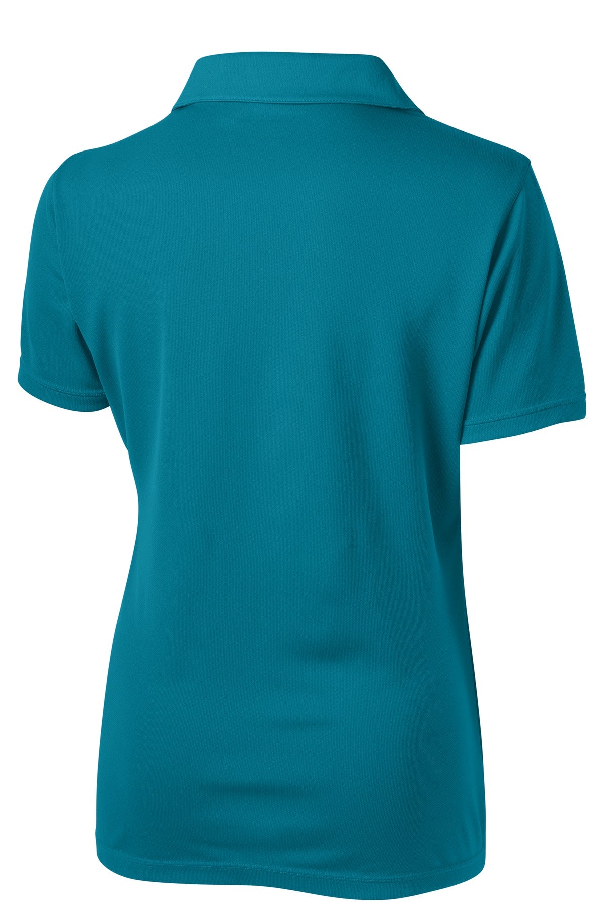 Front View of Blue Wake Sport-Tek Women's PosiCharge Micro-Mesh Polo. LST680