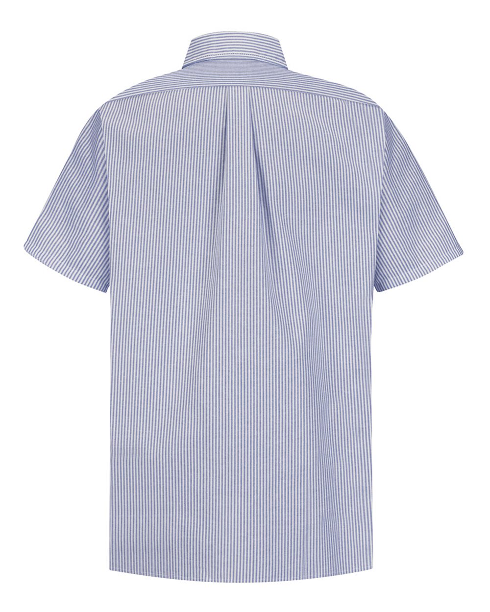 Front View of Blue/ White Stripe Executive Oxford Dress Shirt - SR60EXT