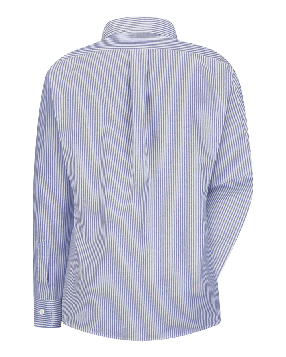 Front View of Blue/ White Stripe Women's Executive Dress Shirt - SR71