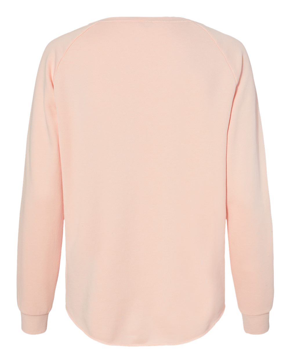 Front View of Blush Women's California Wave Wash Crewneck Sweatshirt - PRM2000