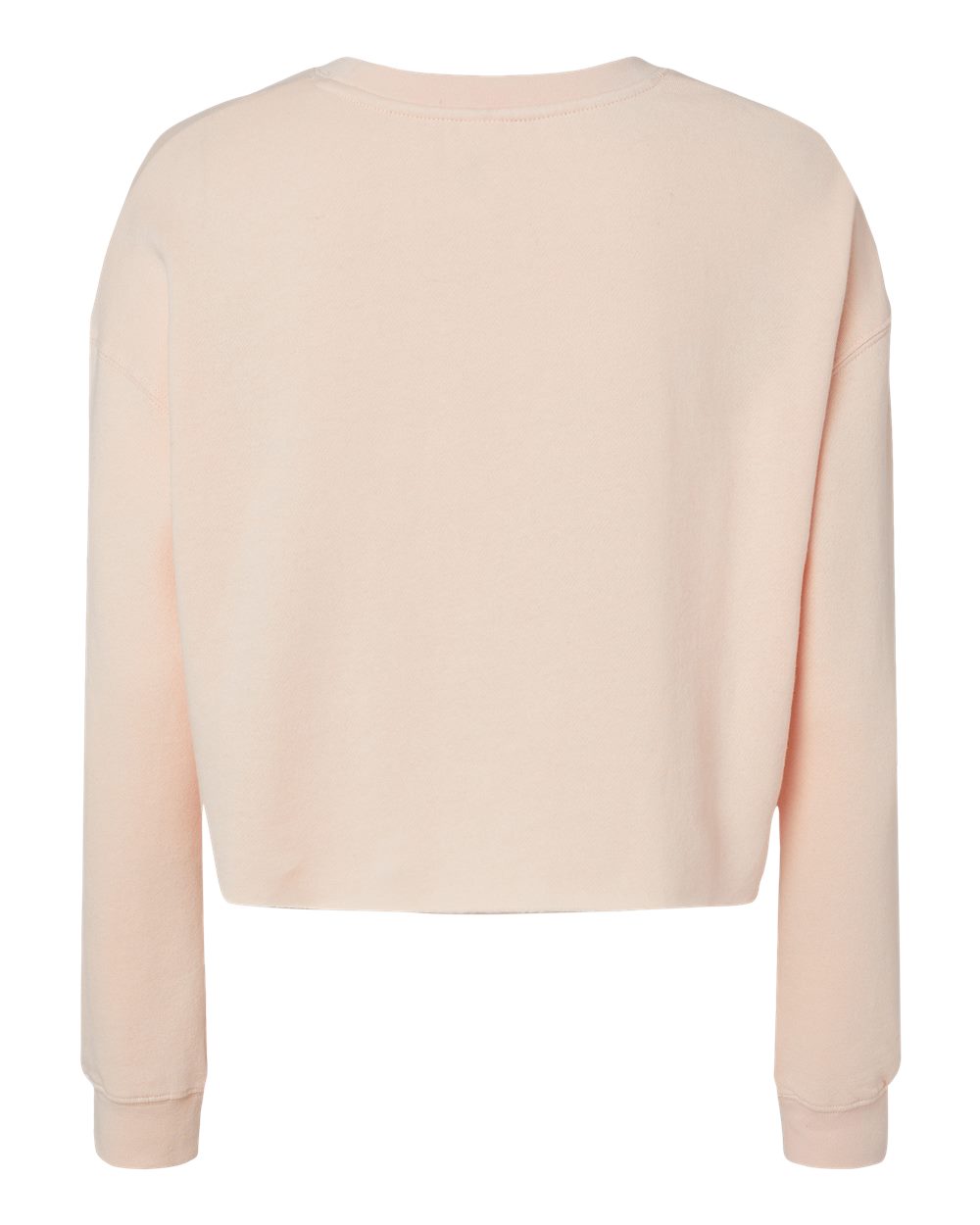 Front View of Blush Women's Lightweight Crop Crewneck Sweatshirt - AFX24CRP