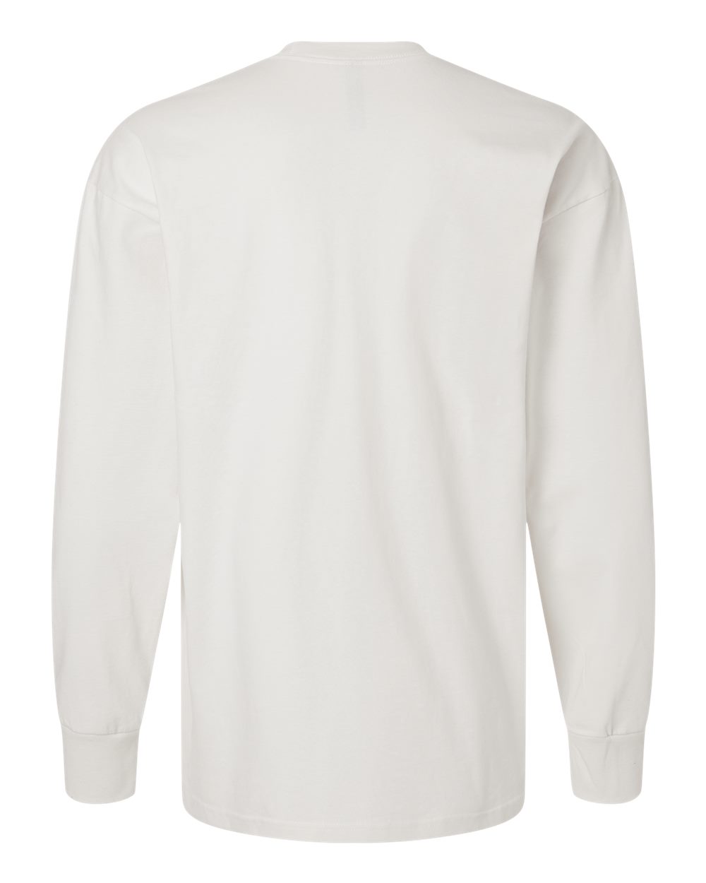 Rear View of Bone Heavyweight Long Sleeve T-Shirt - 7211