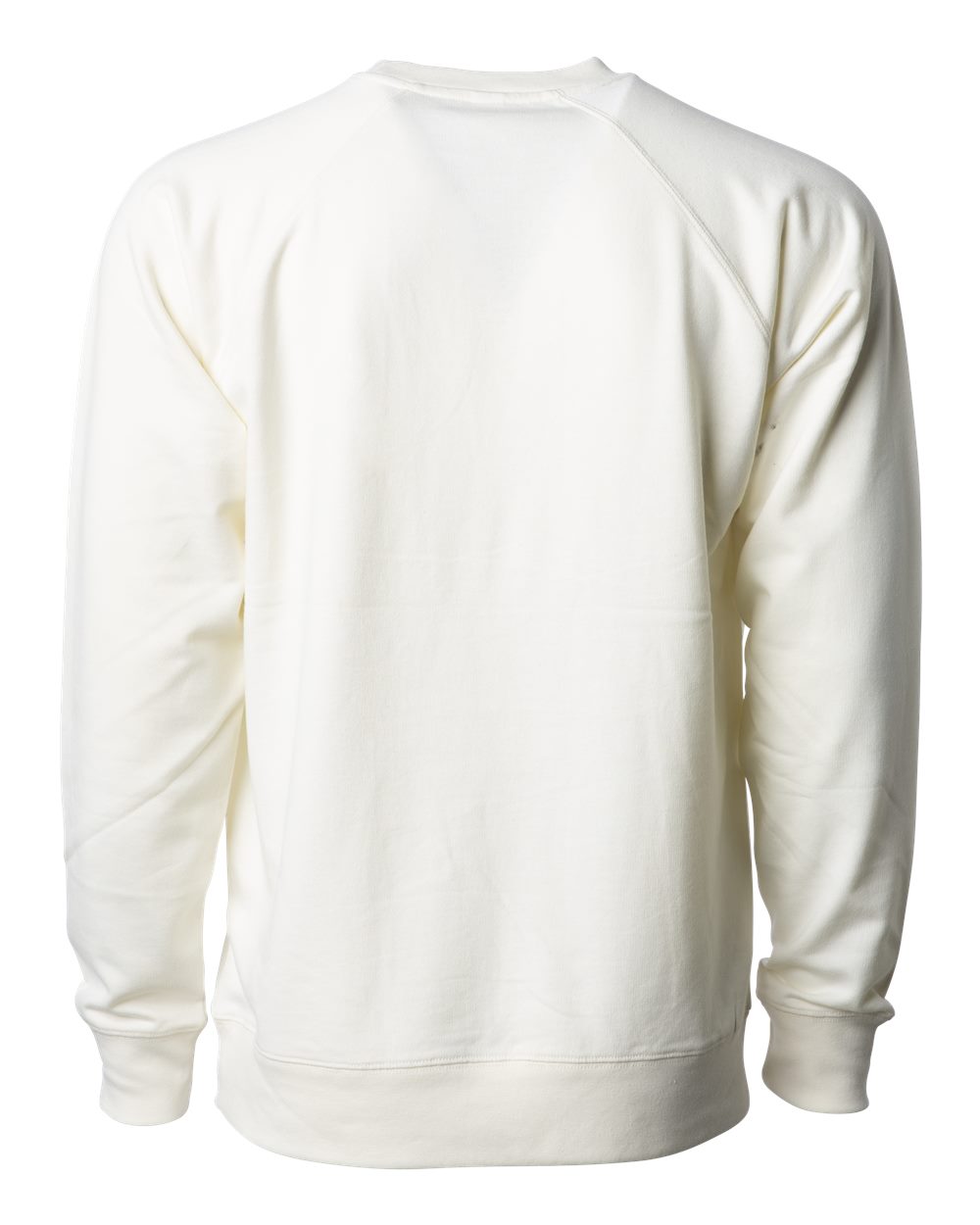 Rear View of Bone Icon Lightweight Loopback Terry Crewneck Sweatshirt - SS1000C