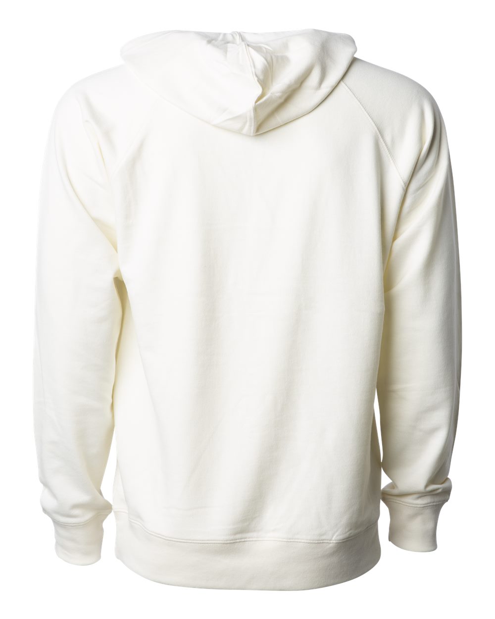 Rear View of Bone Icon Lightweight Loopback Terry Hooded Sweatshirt - SS1000