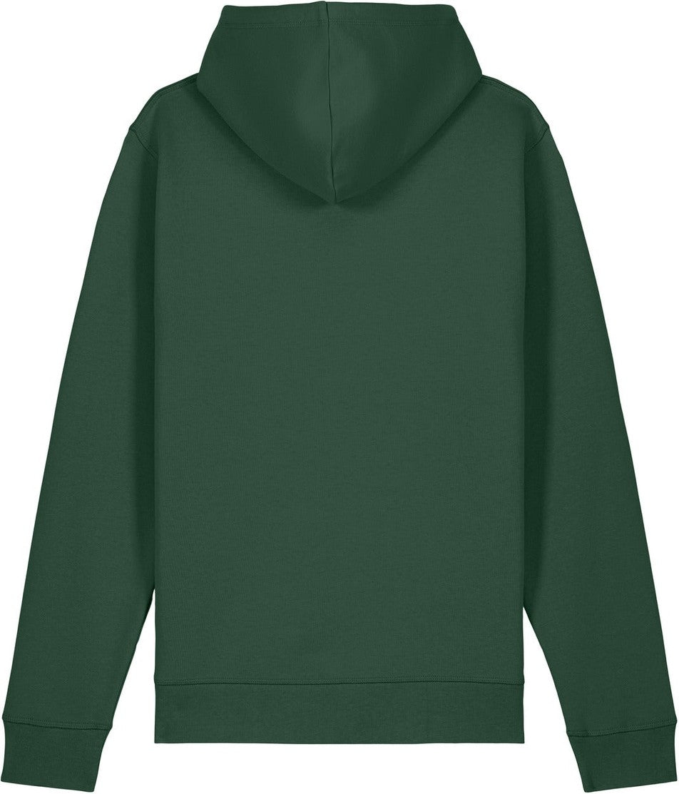 Front View of BottleGrn Stanley/Stella Unisex Drummer 2.0 Hooded Sweatshirt SXU009