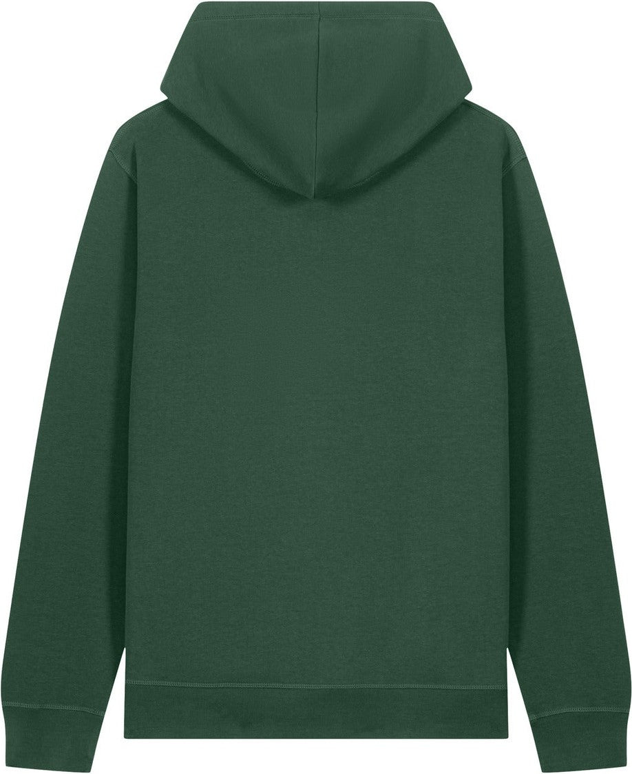Front View of BottleGrn Stanley/Stella Unisex Sounder Hooded Sweatshirt SXU012