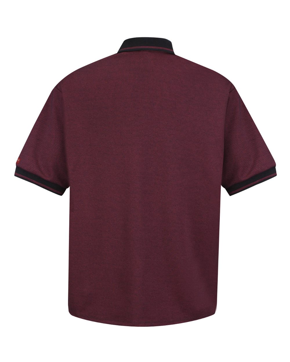 Front View of BR-Burgundy/ Black Performance Knit Twill Shirt - SK52