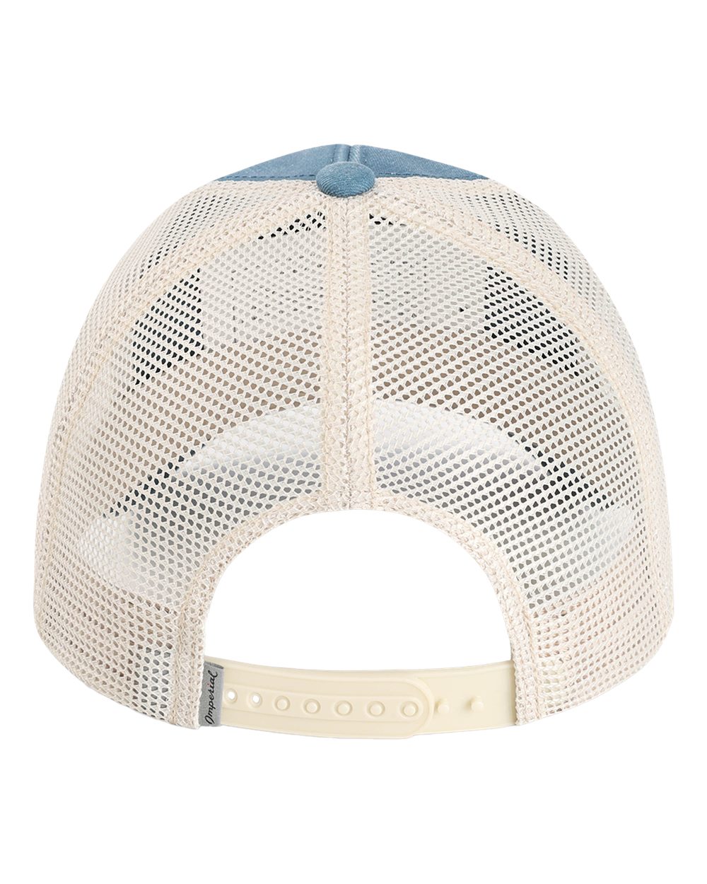 Rear View of Breaker Blue/ Stone The Gambit Mesh Back Cap - X240M