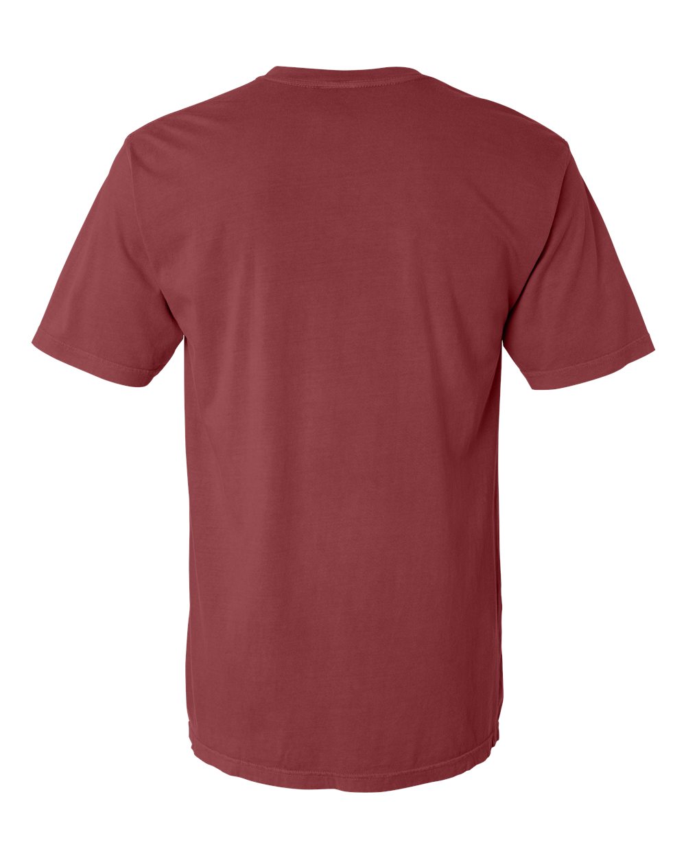 Rear View of Brick Garment-Dyed Lightweight T-Shirt - 4017