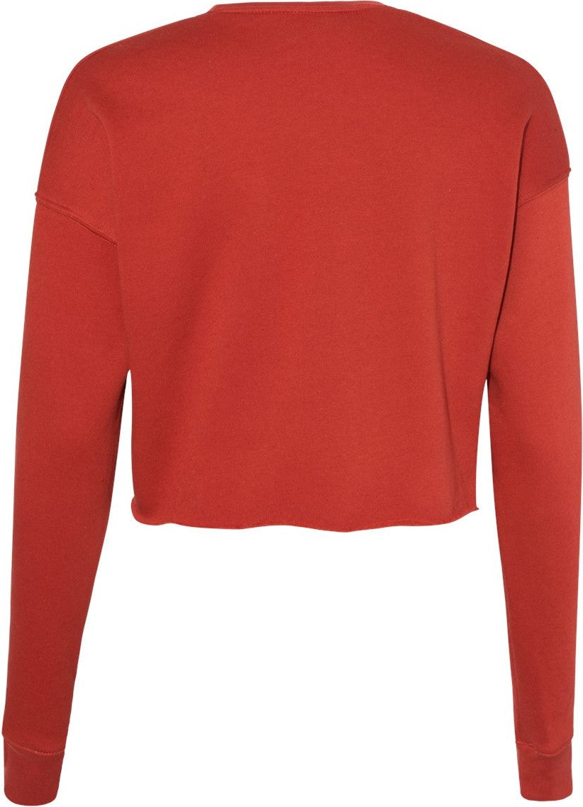Front View of Brick Women's Crop Crew Fleece - 7503