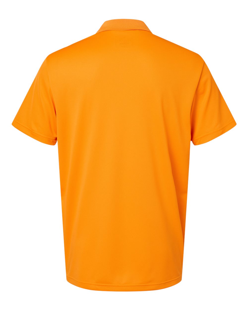 Rear View of Bright Orange Basic Sport Polo - A430 plain
